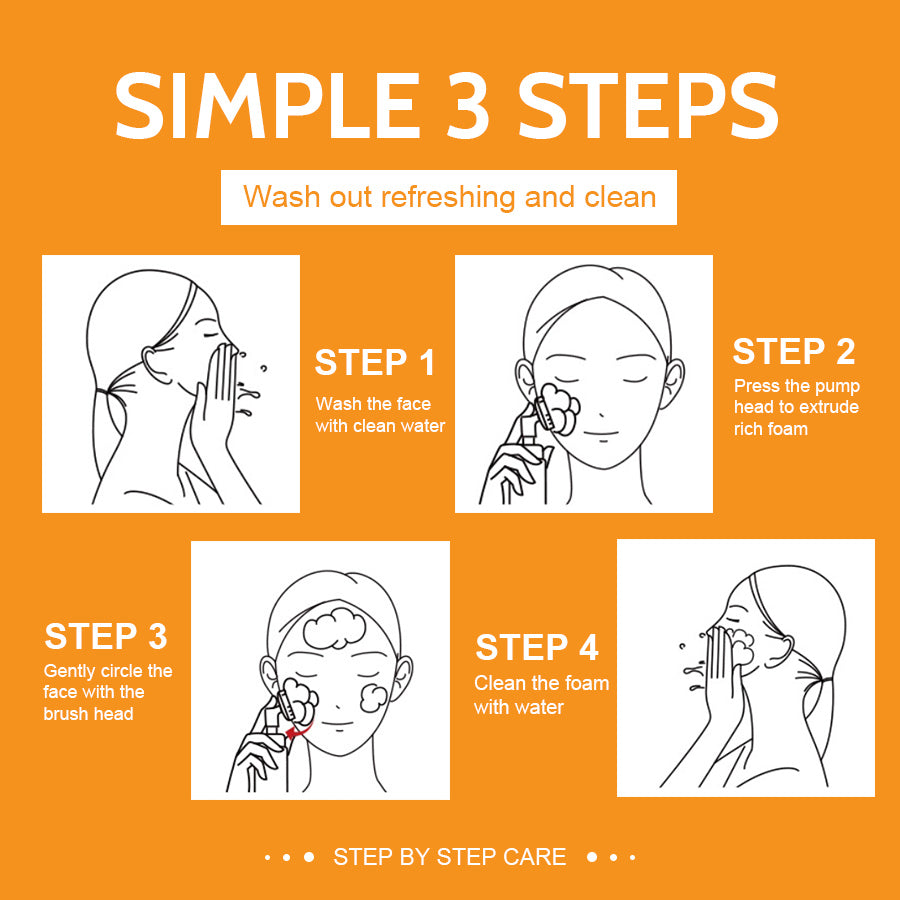 Clear Turmeric Cleansing Mousse Facial Brightening Cleanser Turmeric  Facial  Cleanser Natural Exfoliating Renewal Serum