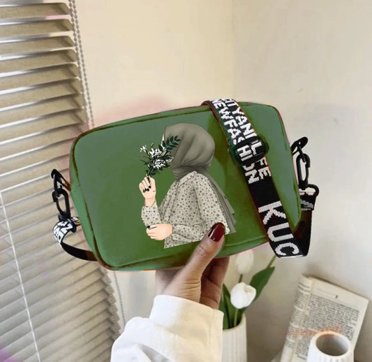 Girls Printed Crossbody Bag with Long Strap