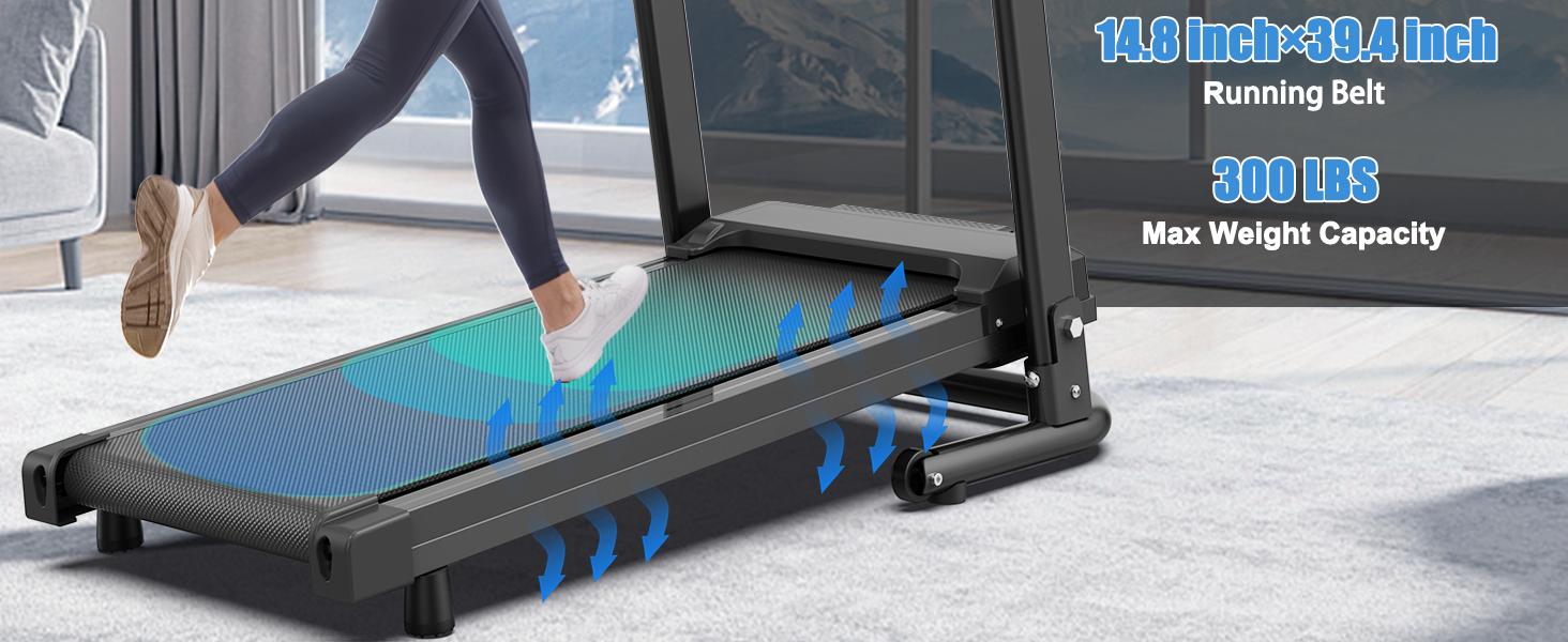 Home Use Foldable Portable 2.5HP Heavy-duty APP Controlled Fitness Walking Machine