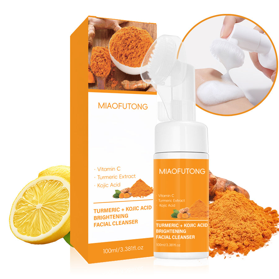 Clear Turmeric Cleansing Mousse Facial Brightening Cleanser Turmeric  Facial  Cleanser Natural Exfoliating Renewal Serum