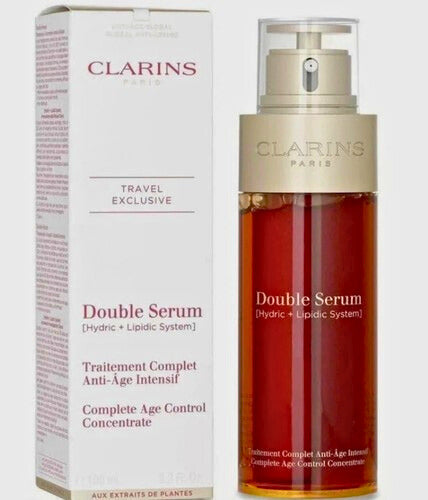 Clarins Paris Double Serum/Hydric+Lipidic System 3.3oz/100ml Free Shipping